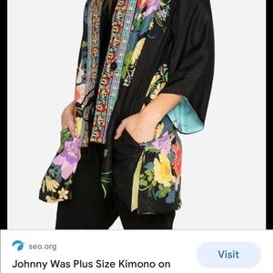 ❤️Johnny Was reversible, rayon Kimono jacket in XXL❤️